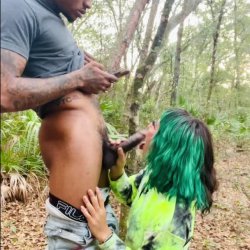 Goth Latina Takes BBC In The Woods #Y72I63LV