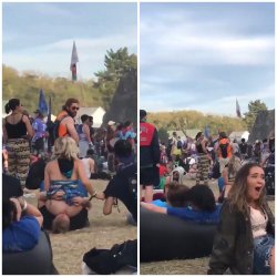 Onlookers Shocked as They Watch Two Guys Eat A Sluts Ass In Public During a Music Festival #jwZQRUU0