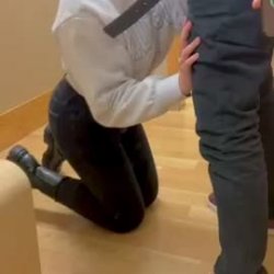 Dressing room blowjob with cum swallow #by1qDcjD