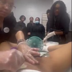 Dude gets hard af in front of wax class and accidentally cums 💀 #ThY7vnDk