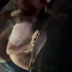 White girl gets her cheeks clapped in public on a car #hrOeQ31k