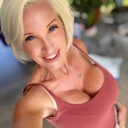 Blonde Cougar Bimbo Jennifer needs her fake tits covered with cum #ww0VpoaA